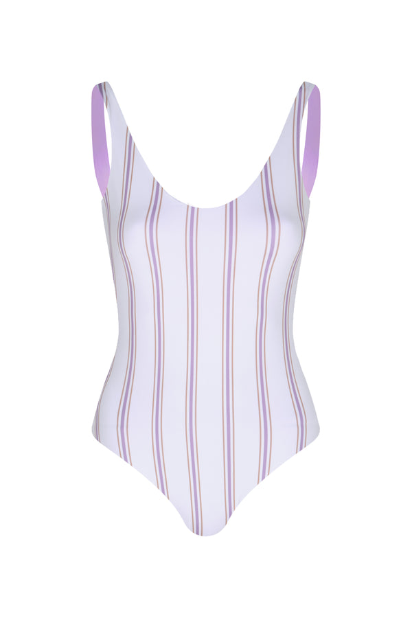 Olympic One Piece / Lilac Stripes